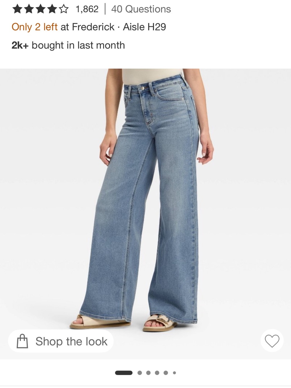 Universal Thread Light Blue Wide-Leg High-Rise Jeans